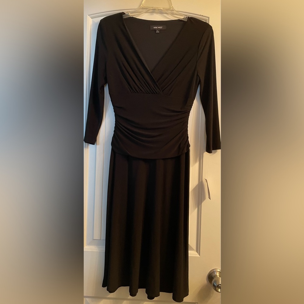 Nine West Black Long Sleeve Dress